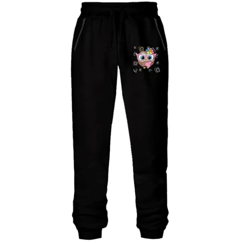 Женские трикотажные штаны Baby owl with heart