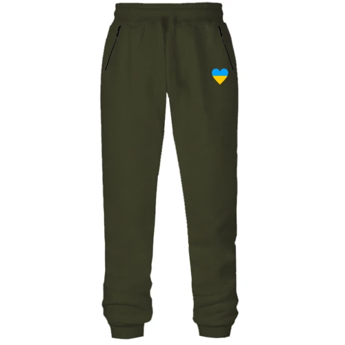 Женские трикотажные штаны с украинским сердцем