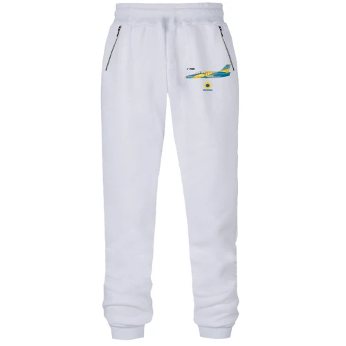 Женские трикотажные штаны с самолётом "Ukrainian air force"