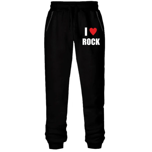 Женские трикотажные штаны I love Rock