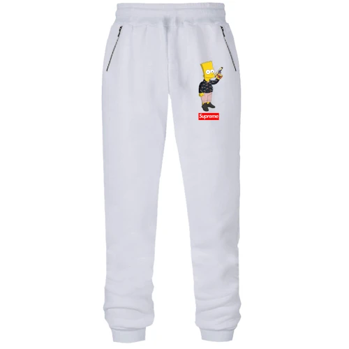 Женские трикотажные штаны Барт Симпсон с надписью Supreme