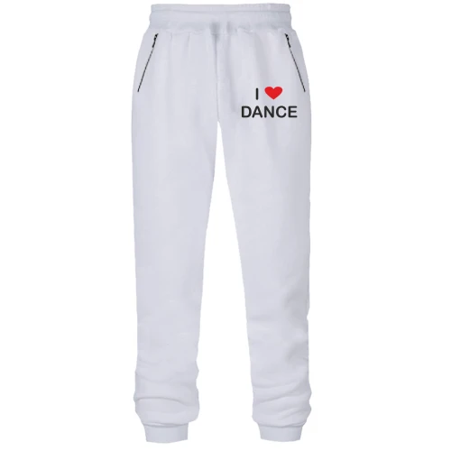 Женские трикотажные штаны I Love Dance с красным сердцем