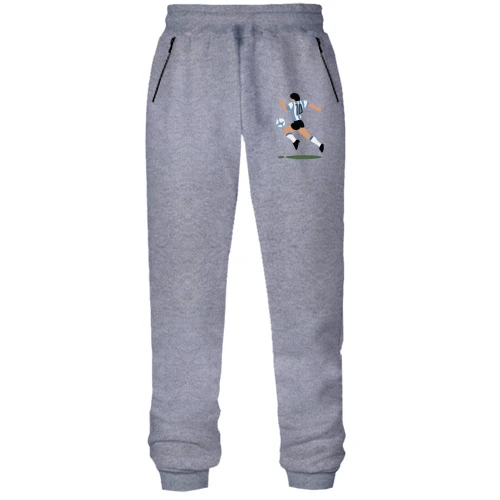 Женские трикотажные штаны с Марадоной и мячом
